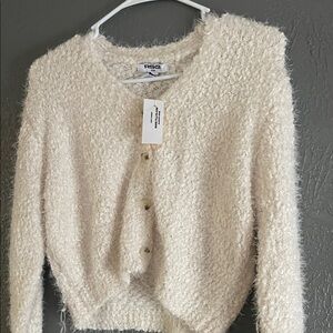 RSQ Off-White Textured Women's Cardigan
